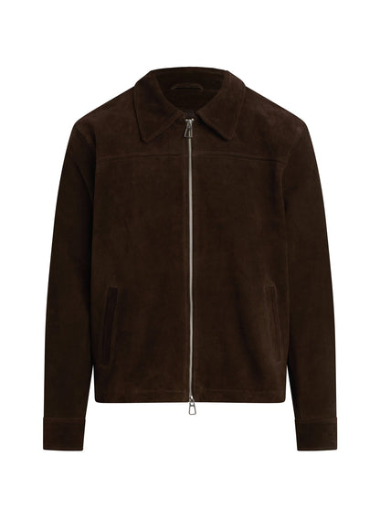 Joe's Jeans Men SUEDE DRESS ZIP JACKET Wren