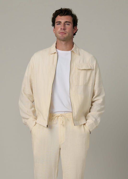 Joe's Jeans Men|Sale LINEN ZIP JACKET Summer Sand