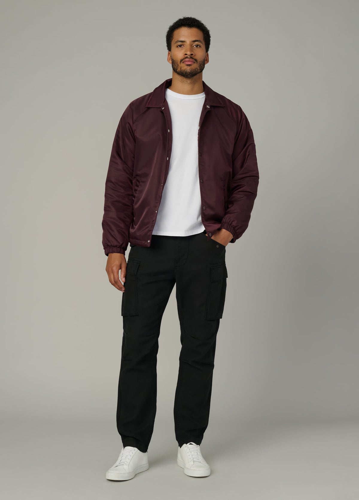 Joe's Jeans Men|Sale THE SATINE COACH JACKET Wine