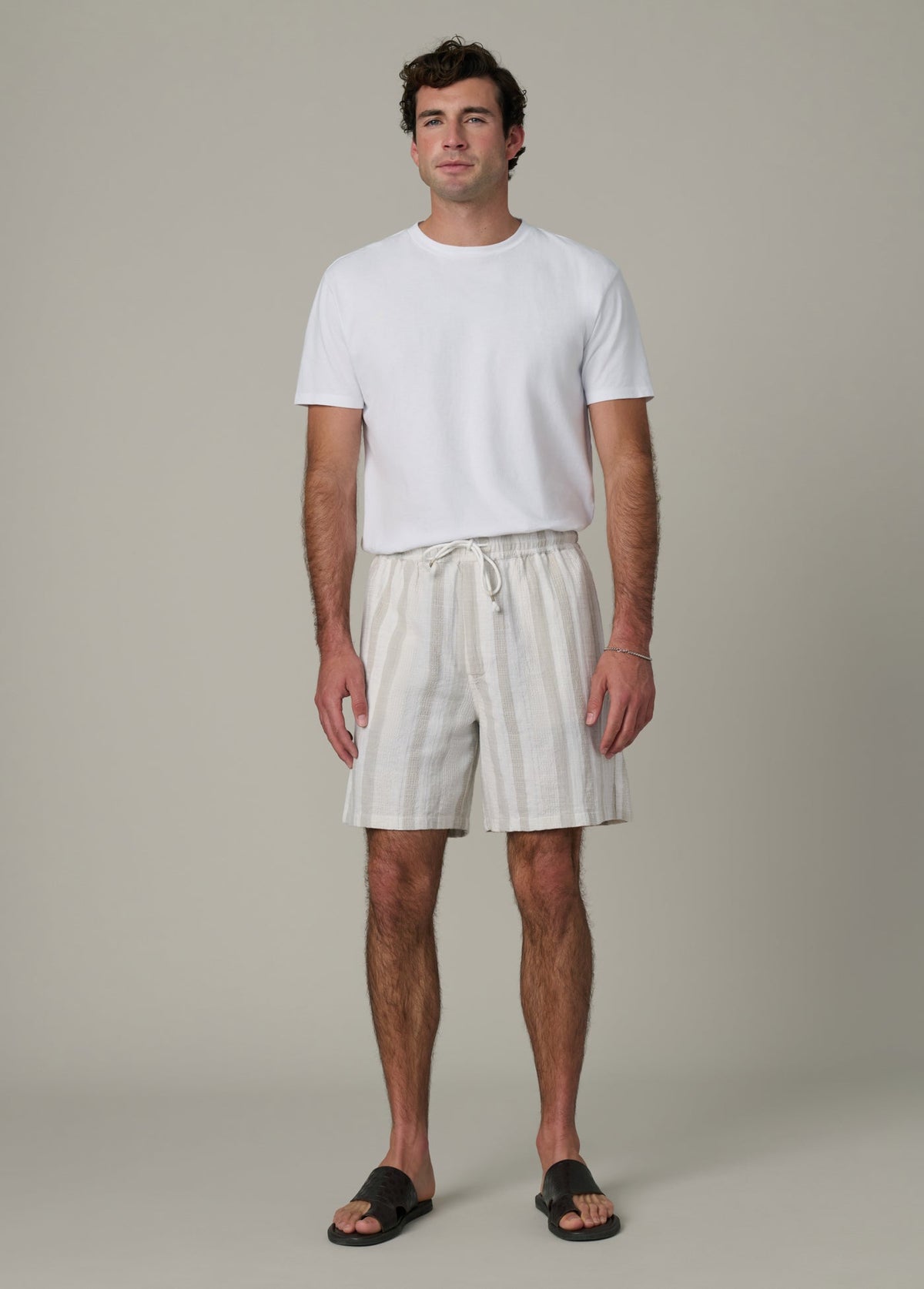 Joe's Jeans Men CABANA DOBBY STRIPE SHORT Grey Stripe