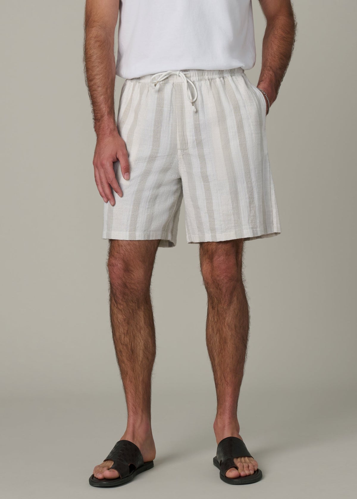 Joe's Jeans Men CABANA DOBBY STRIPE SHORT Grey Stripe