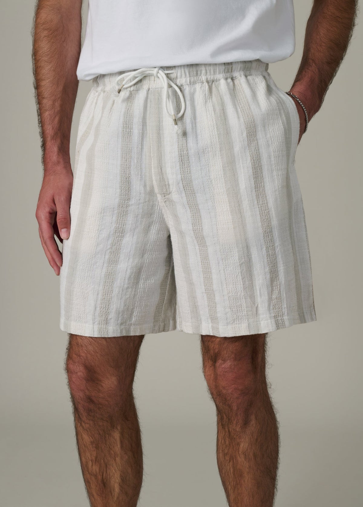 Joe's Jeans Men CABANA DOBBY STRIPE SHORT Grey Stripe