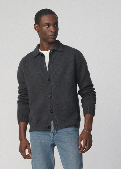 Joe's Jeans Men MOHAIR CARDIGAN POLO Turbulence
