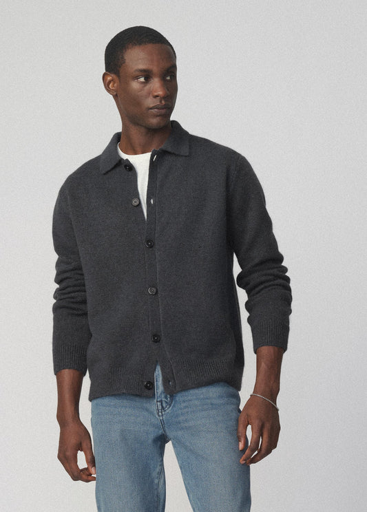 Joe's Jeans Men MOHAIR CARDIGAN POLO Turbulence