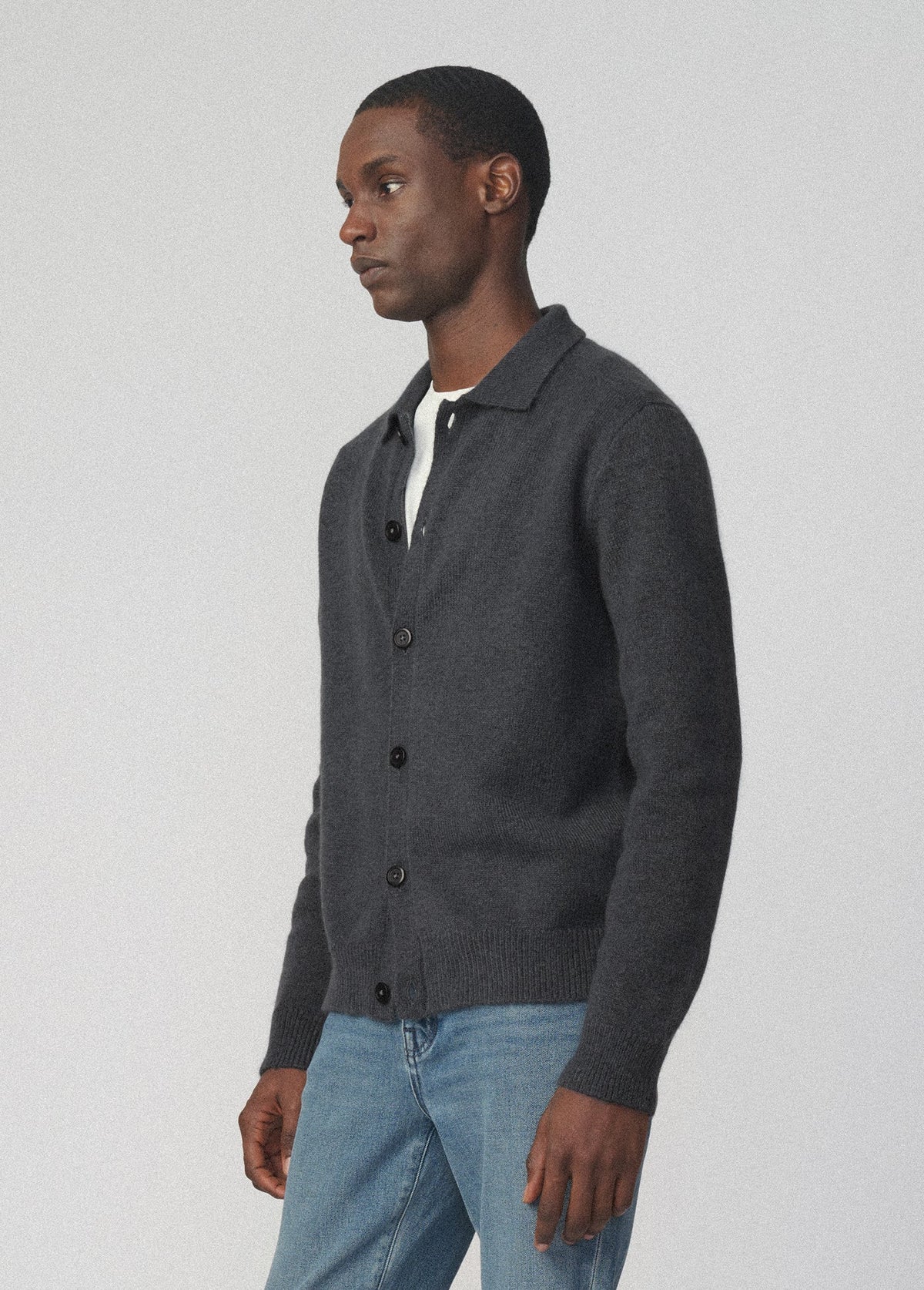 Joe's Jeans Men MOHAIR CARDIGAN POLO Turbulence