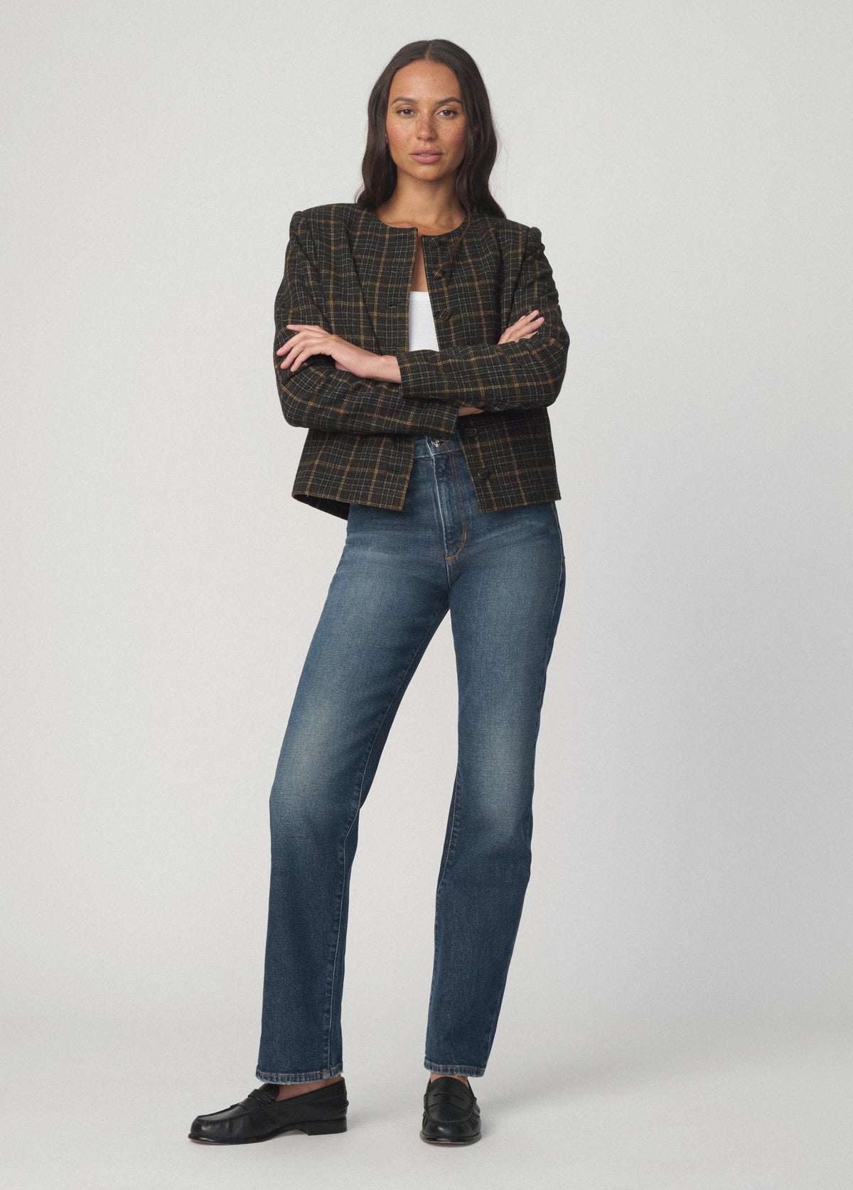 Joe's Jeans Women THE SCOTTIE JACKET Moss Multi Plaid