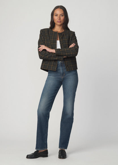 Joe's Jeans Women THE SCOTTIE JACKET Moss Multi Plaid
