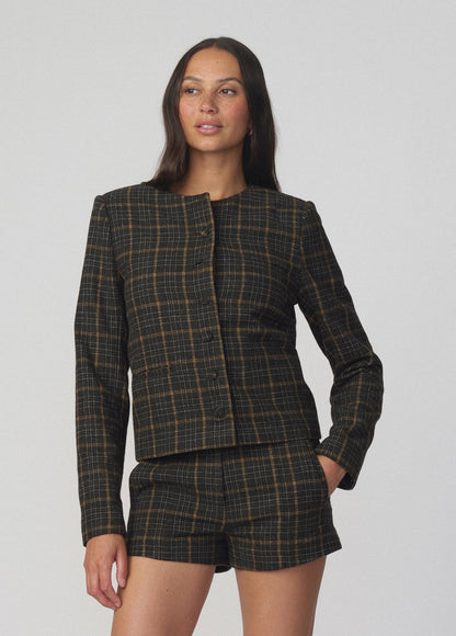 Joe's Jeans Women THE SCOTTIE JACKET Moss Multi Plaid