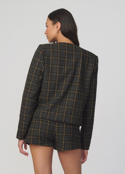 Joe's Jeans Women THE SCOTTIE JACKET Moss Multi Plaid
