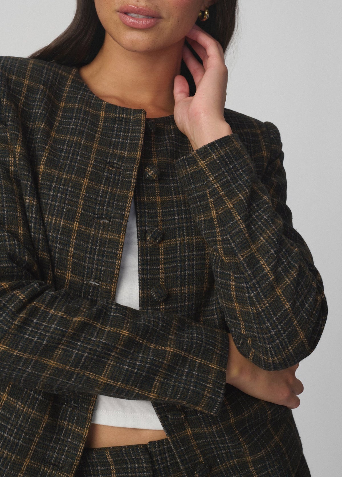 Joe's Jeans Women THE SCOTTIE JACKET Moss Multi Plaid