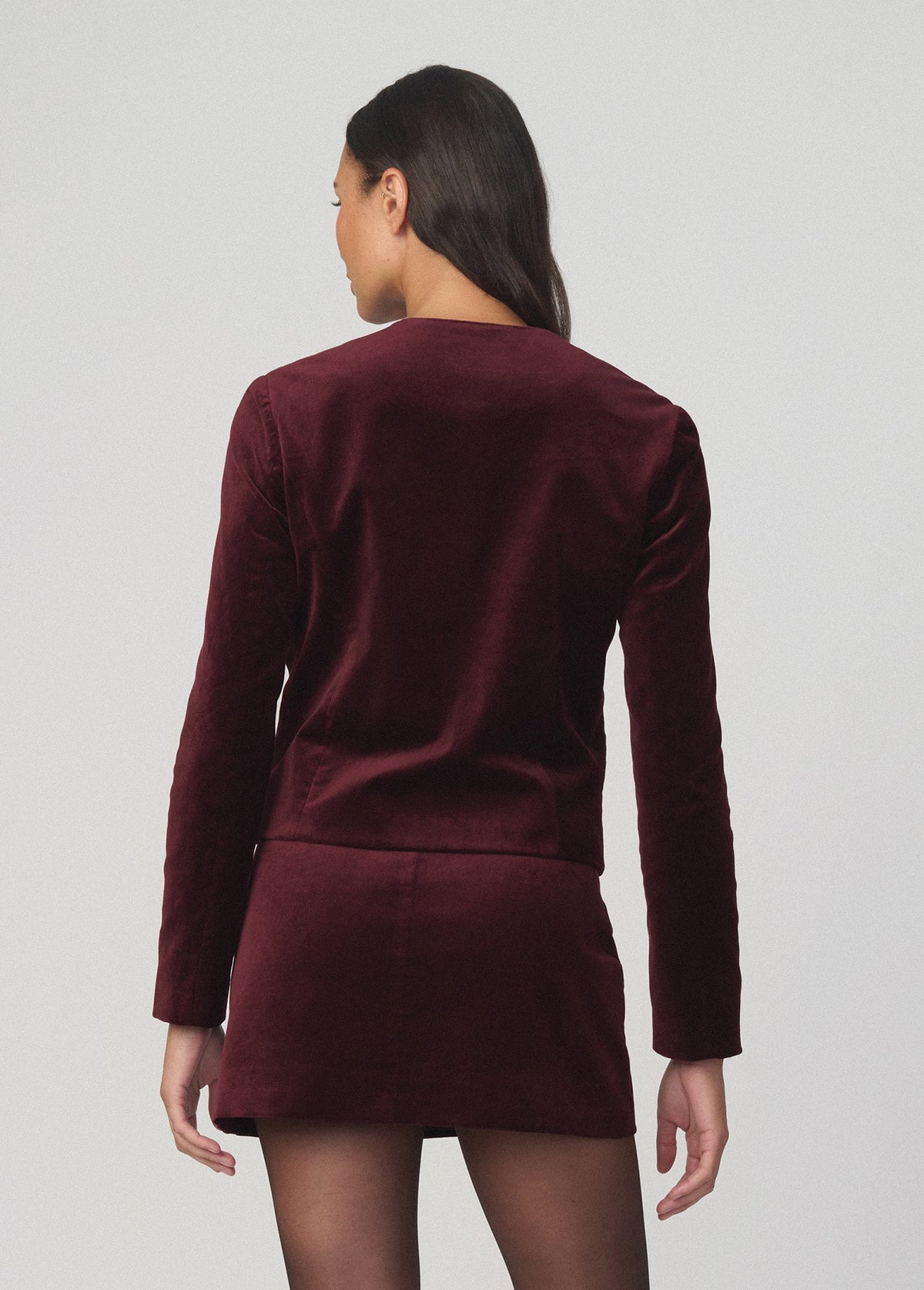 Joe's Jeans Women THE VELVETEEN LADY LIKE JACKET Cabernet