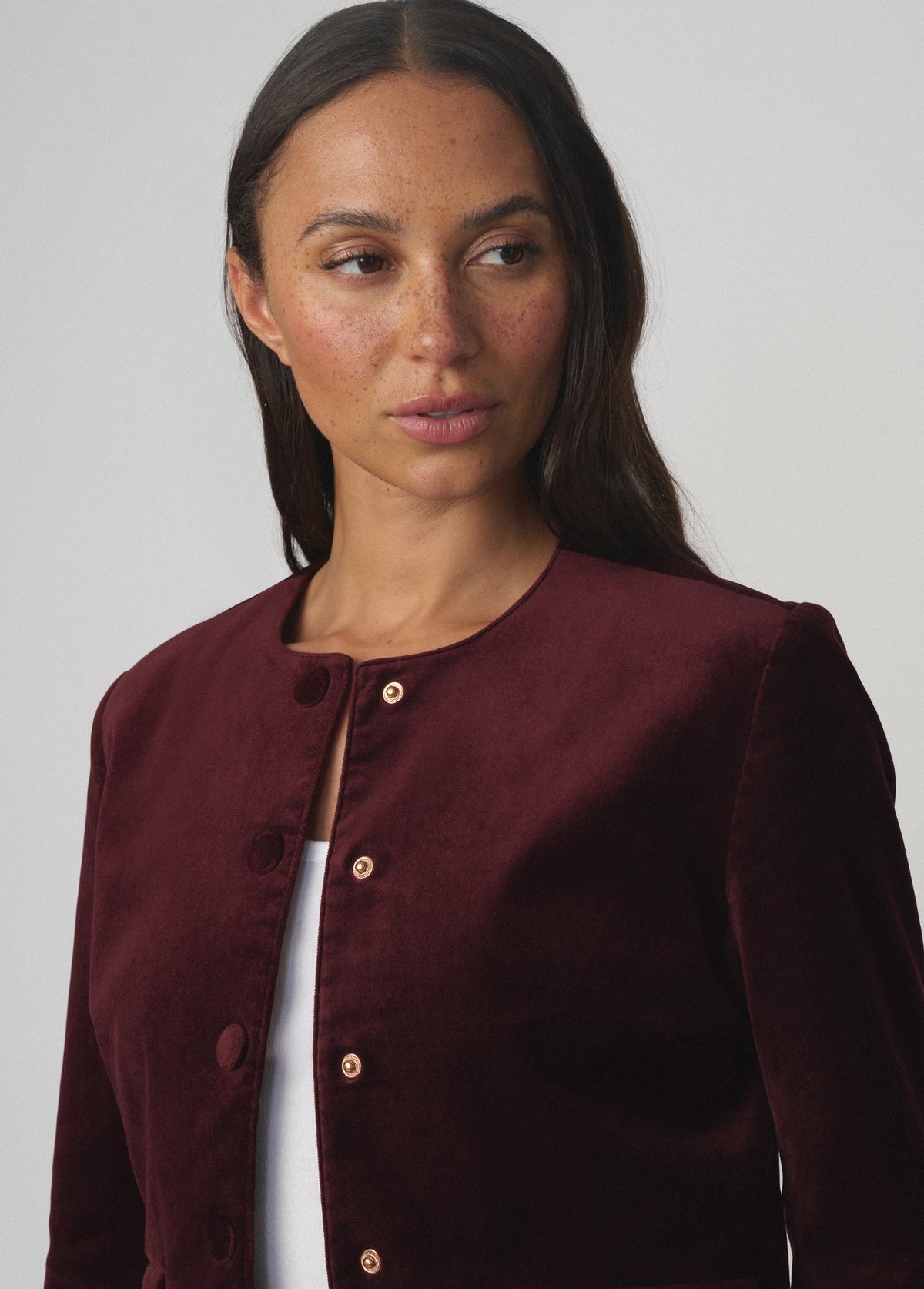 Joe's Jeans Women THE VELVETEEN LADY LIKE JACKET Cabernet