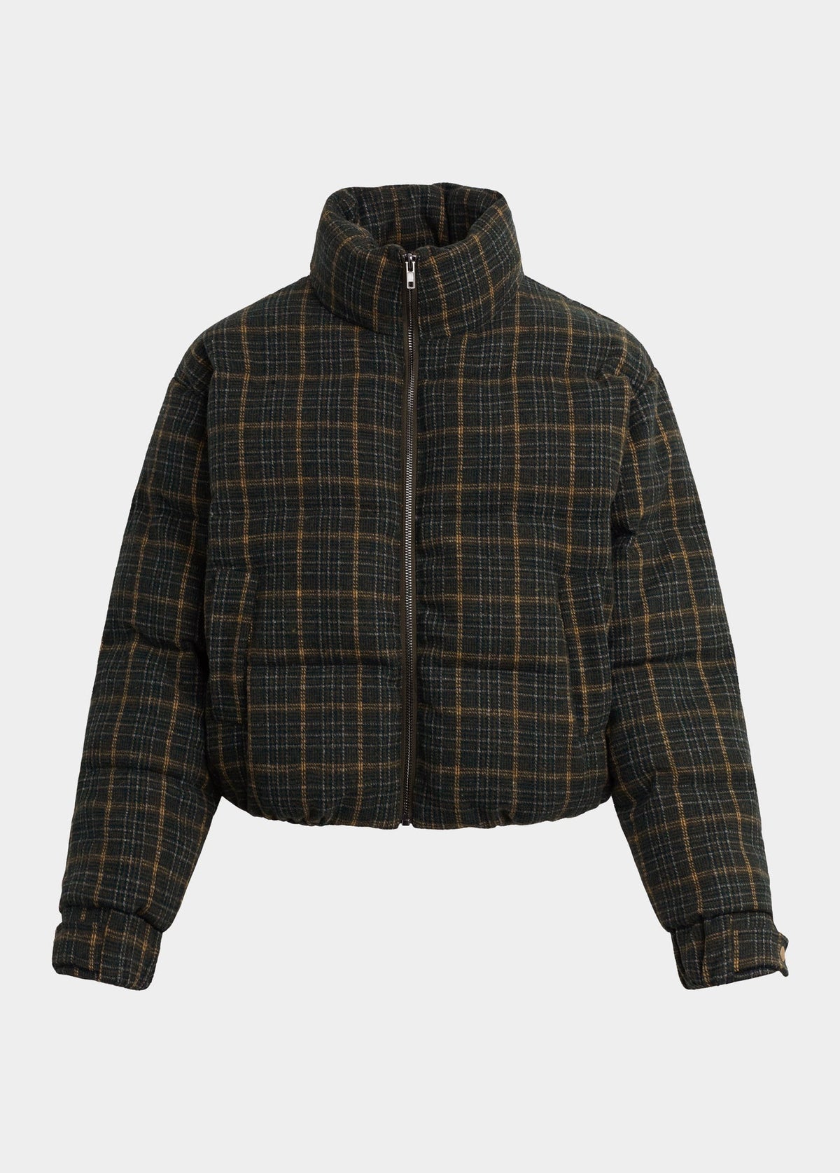 Joe's Jeans Women THE BRUNA BRUSHED WOOL PUFFER Moss Multi Plaid