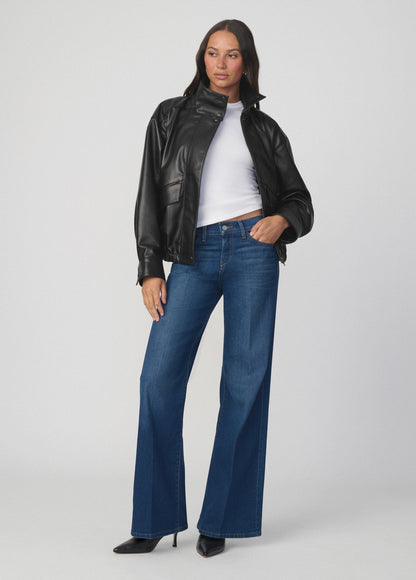 Joe's Jeans Women THE COHEN LEATHER BOMBER JACKET Black
