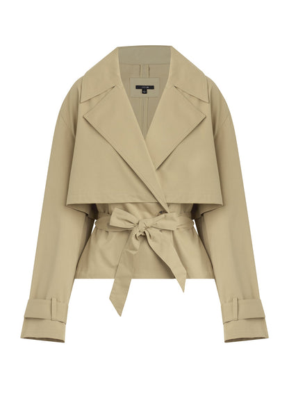 Joe's Jeans Women THE LIZ CROPPED TRENCH COAT Camel