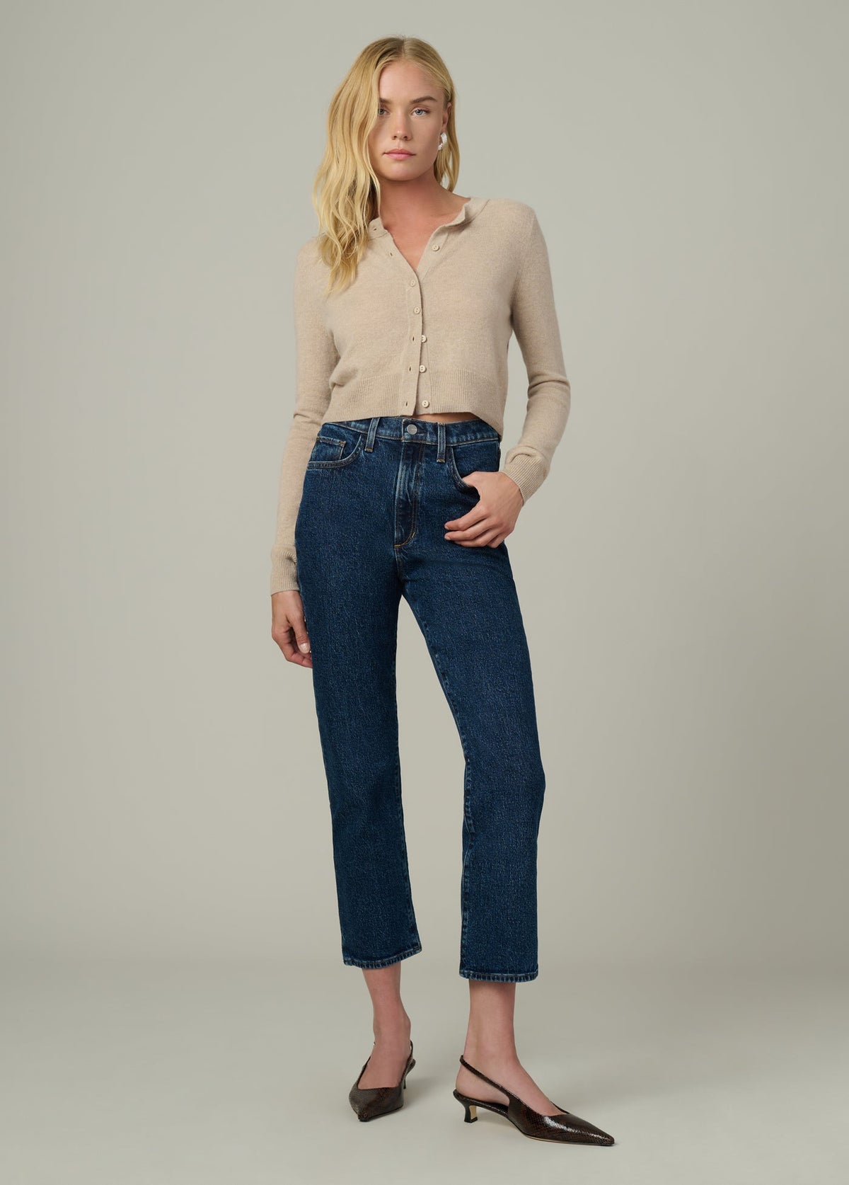 Joe's Jeans Women THE DANI CASHMERE CARDIGAN Oatmeal