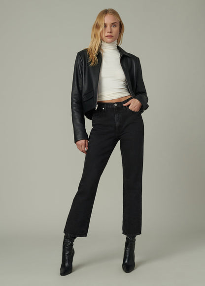 Joe's Jeans Women THE MAREN LEATHER JACKET Black