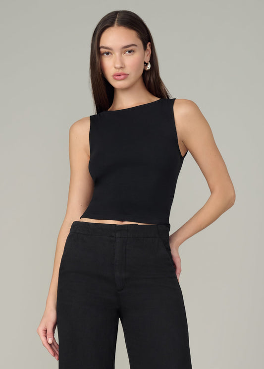 Joe's Jeans Sale THE BOATNECK TANK Black