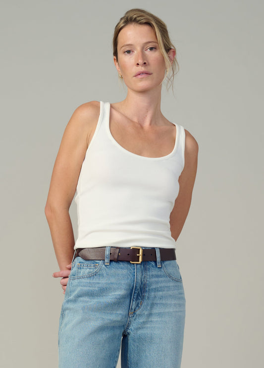 Joe's Jeans Sale THE SCOOPNECK TANK Ecru