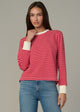 Cherry Red Ecru Stripe