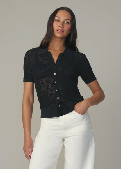 Joe's Jeans Sale THE DAVEY SHORT SLEEVE CARDIGAN Black