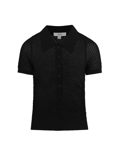 Joe's Jeans Sale THE DAVEY SHORT SLEEVE CARDIGAN Black