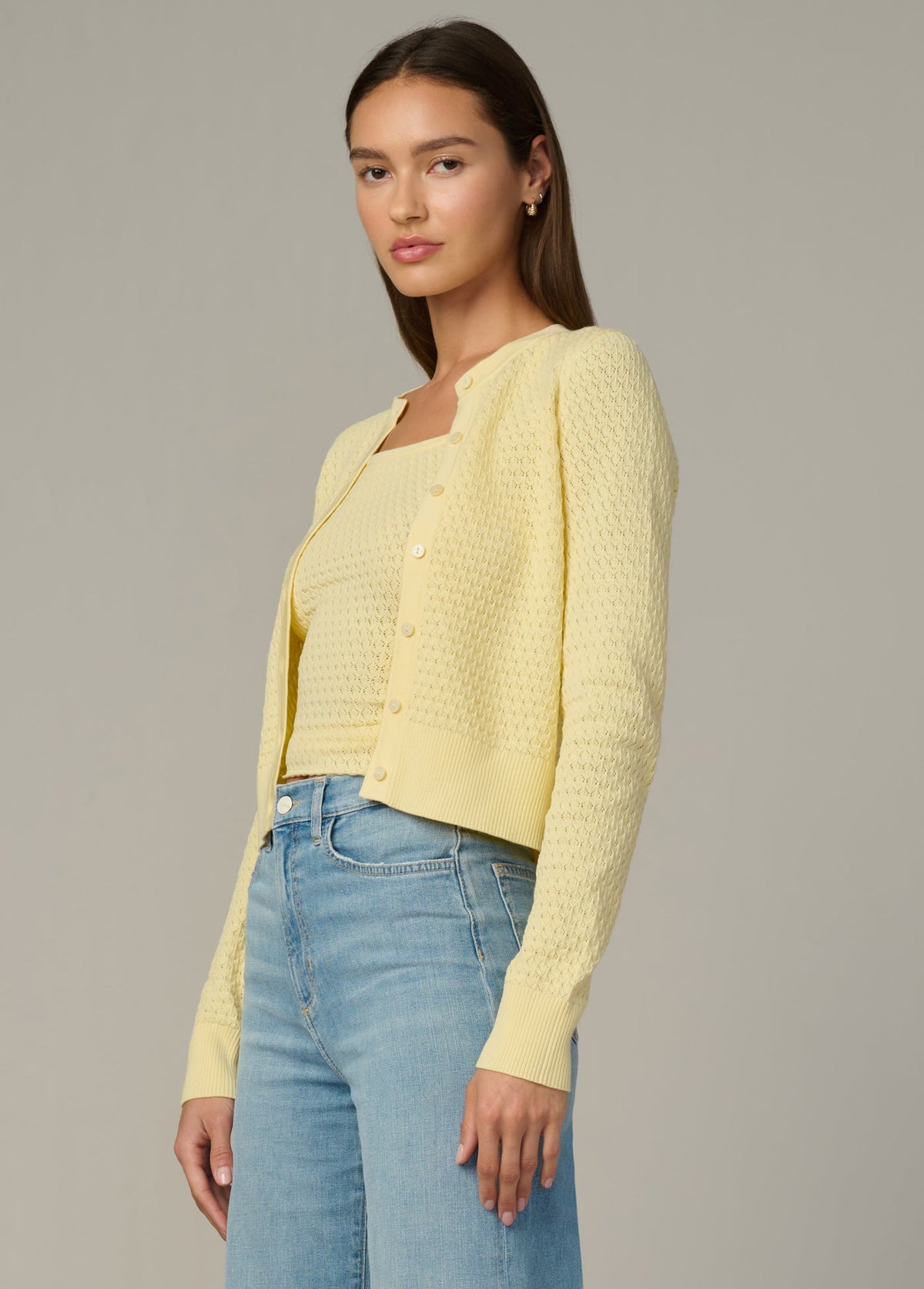Joe's Jeans Sale THE POINTELLE DANI CARDIGAN Sunshine