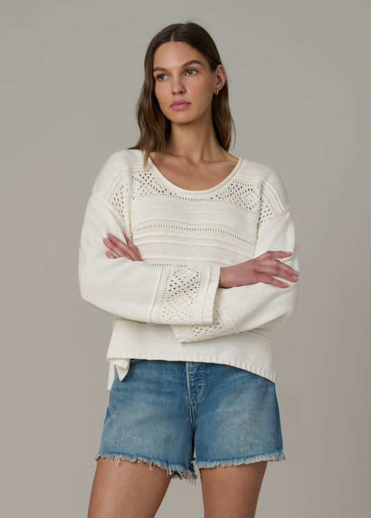 Joe's Jeans Sale THE LOLA U-NECK SWEATER Ecru