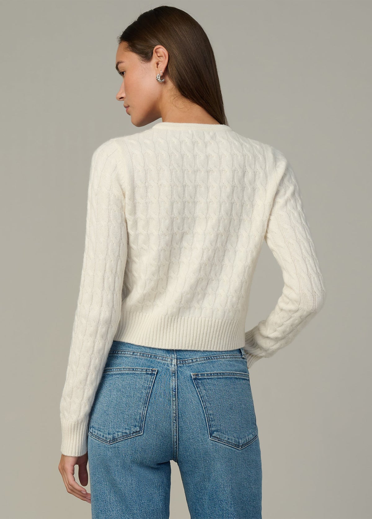 Joe's Jeans Sale THE CABLE DANI CASHMERE CARDIGAN Ecru