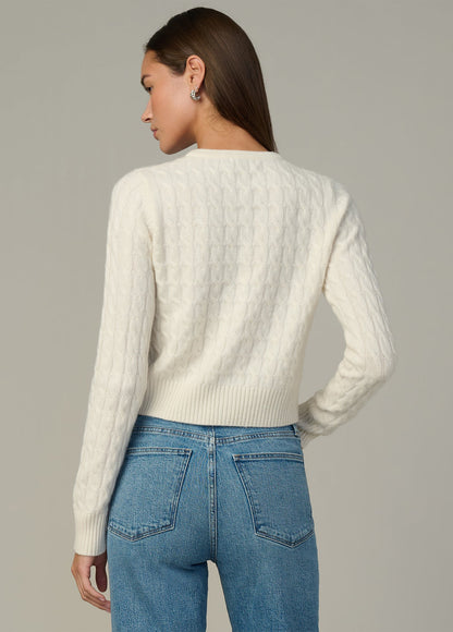 Joe's Jeans Sale THE CABLE DANI CASHMERE CARDIGAN Ecru