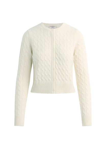 Joe's Jeans Sale THE CABLE DANI CASHMERE CARDIGAN Ecru