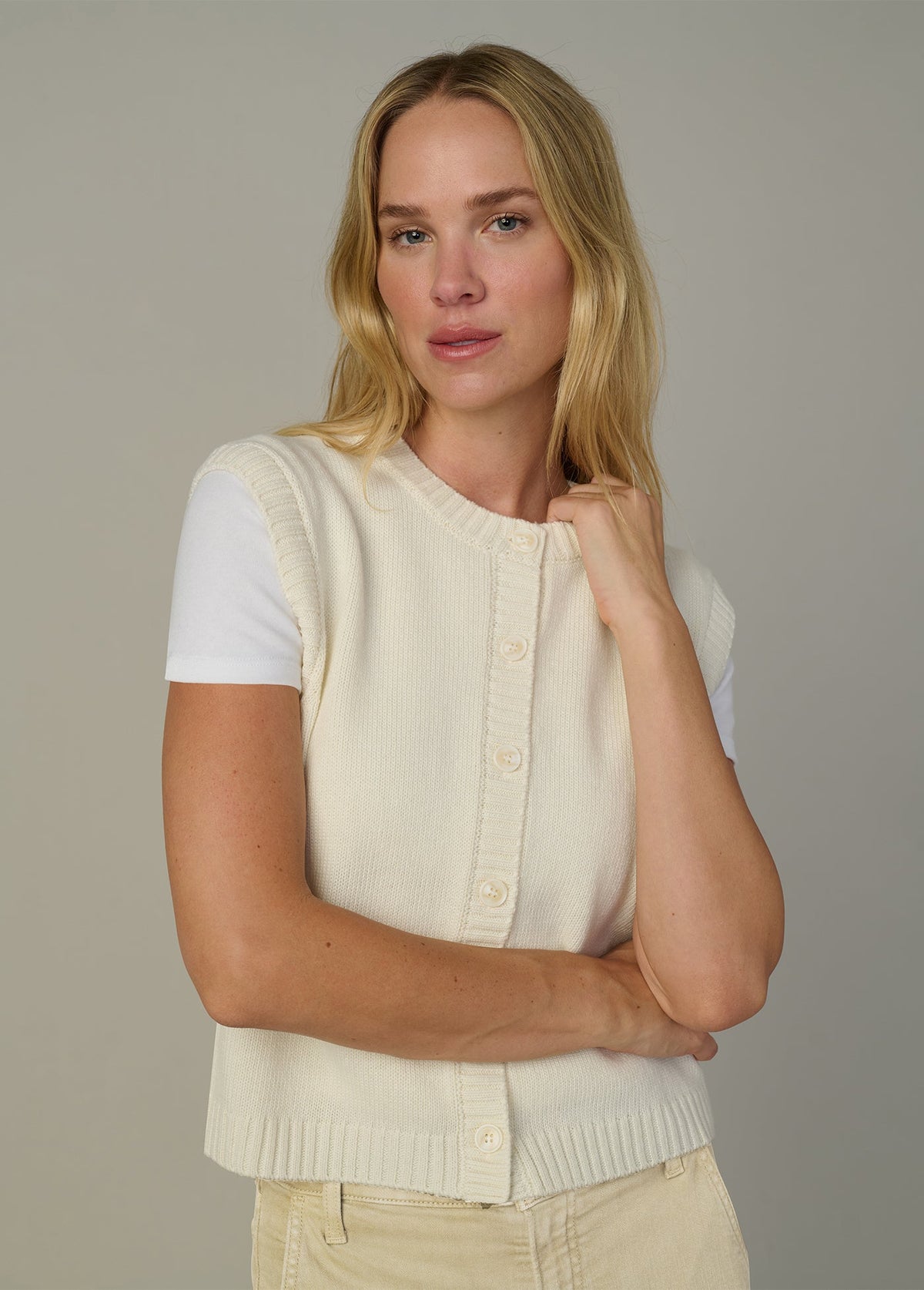 Joe's Jeans Sale THE NOA CARDIGAN VEST Ecru