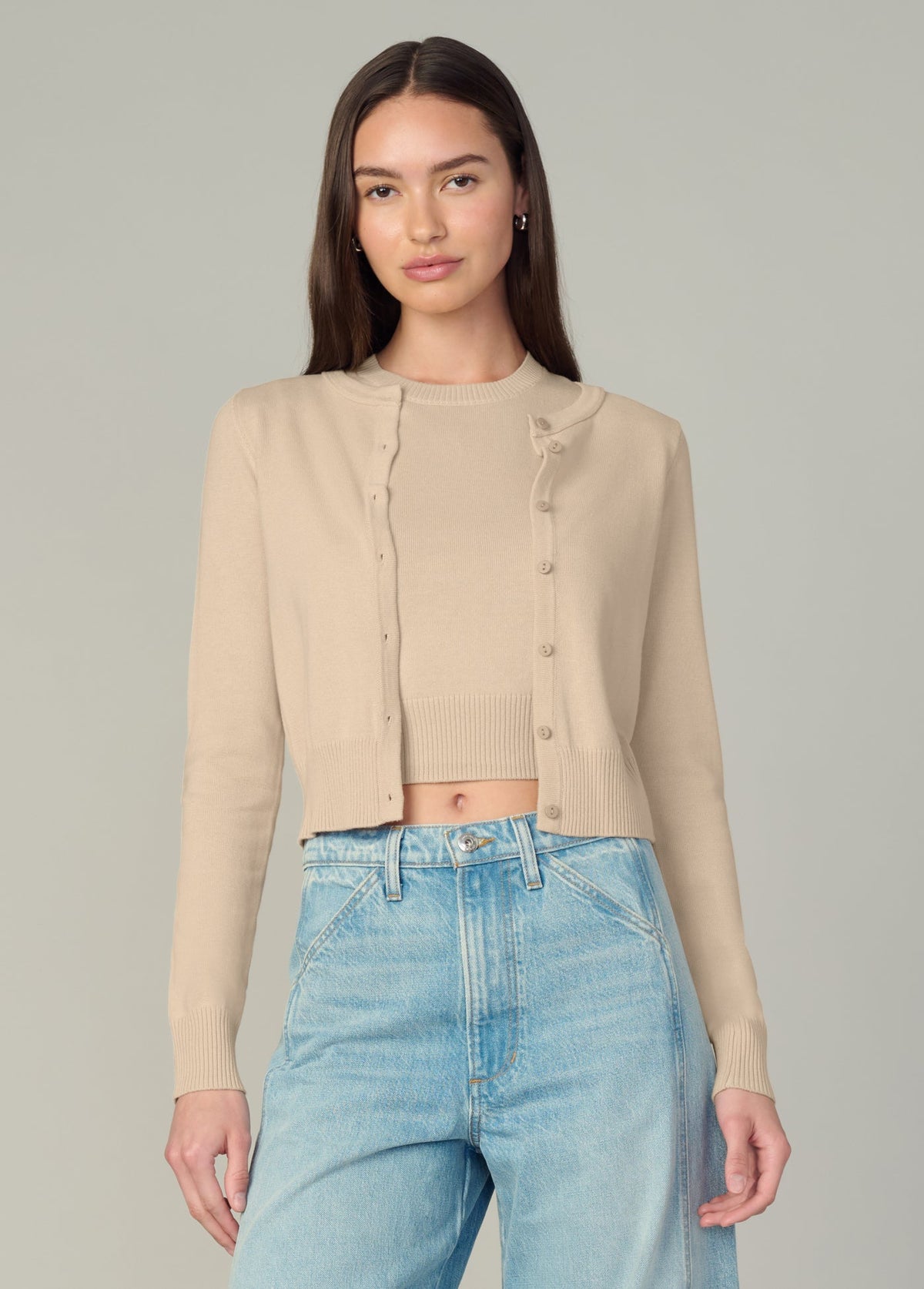 Joe's Jeans Sale THE DANI COTTON CARDIGAN Sand