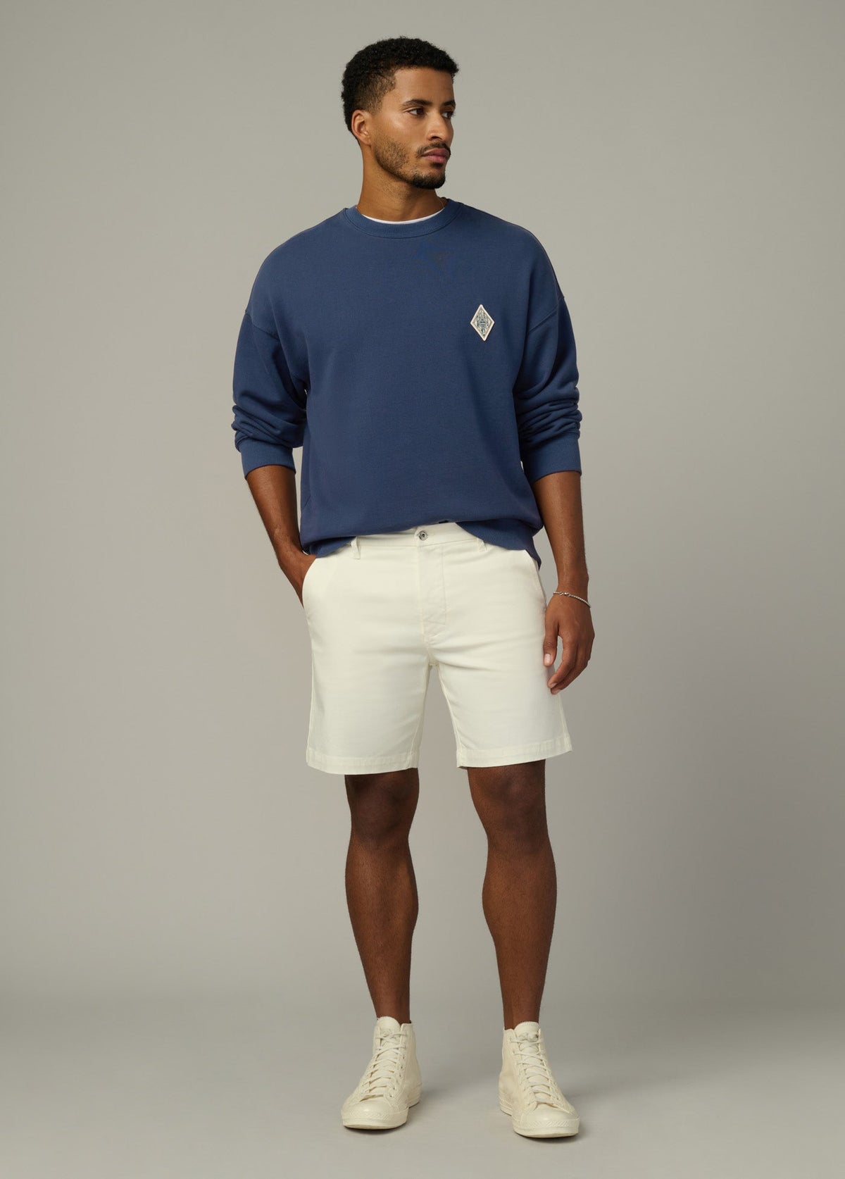 Joe's Jeans Sale EMBROIDERY CHEST PATCH SWEATSHIRT Dress Blues