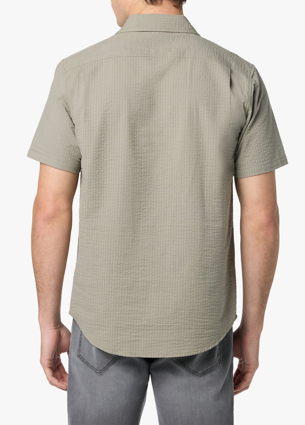Joe's Jeans Sale SHORT SLEEVE SEERSUCKER SOLID SHIRT Olive