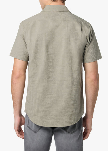Joe's Jeans Sale SHORT SLEEVE SEERSUCKER SOLID SHIRT Olive