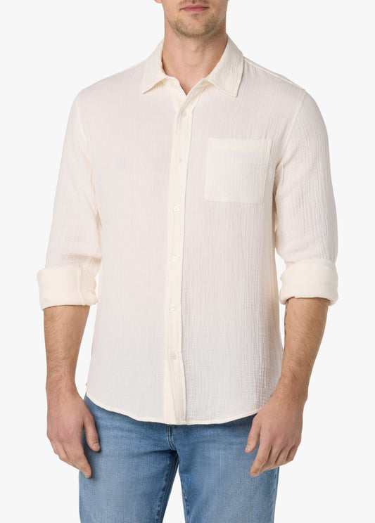 Joe's Jeans Sale LONG SLEEVE GAUZE SHIRT Ecru