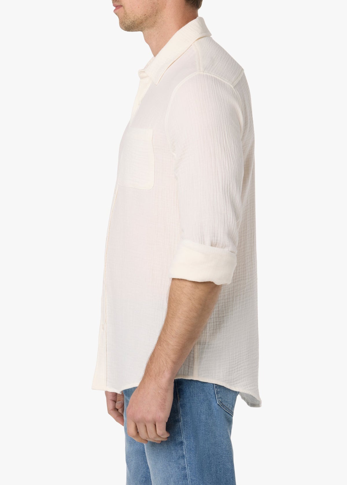 Joe's Jeans Sale LONG SLEEVE GAUZE SHIRT Ecru
