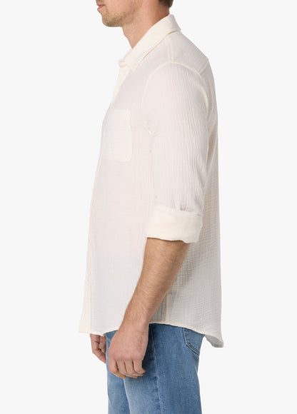 Joe's Jeans Sale LONG SLEEVE GAUZE SHIRT Ecru