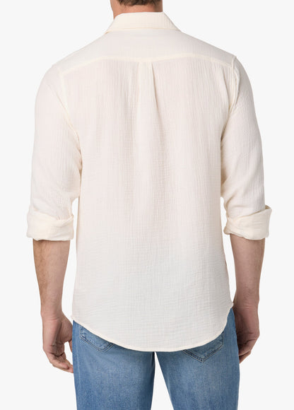 Joe's Jeans Sale LONG SLEEVE GAUZE SHIRT Ecru