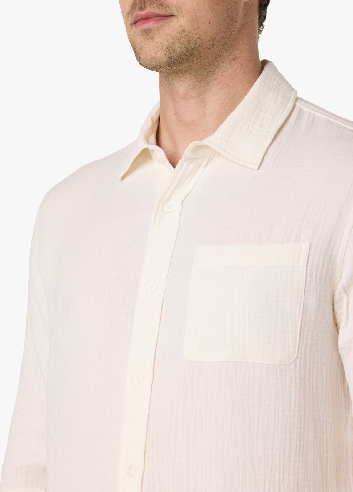 Joe's Jeans Sale LONG SLEEVE GAUZE SHIRT Ecru