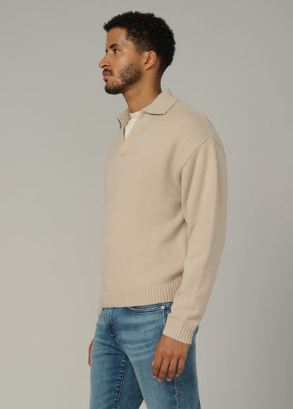 Joe's Jeans Sale RELAXED POLO SWEATER Simply Taupe