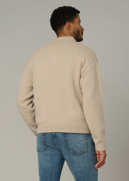 Joe's Jeans Sale RELAXED POLO SWEATER Simply Taupe