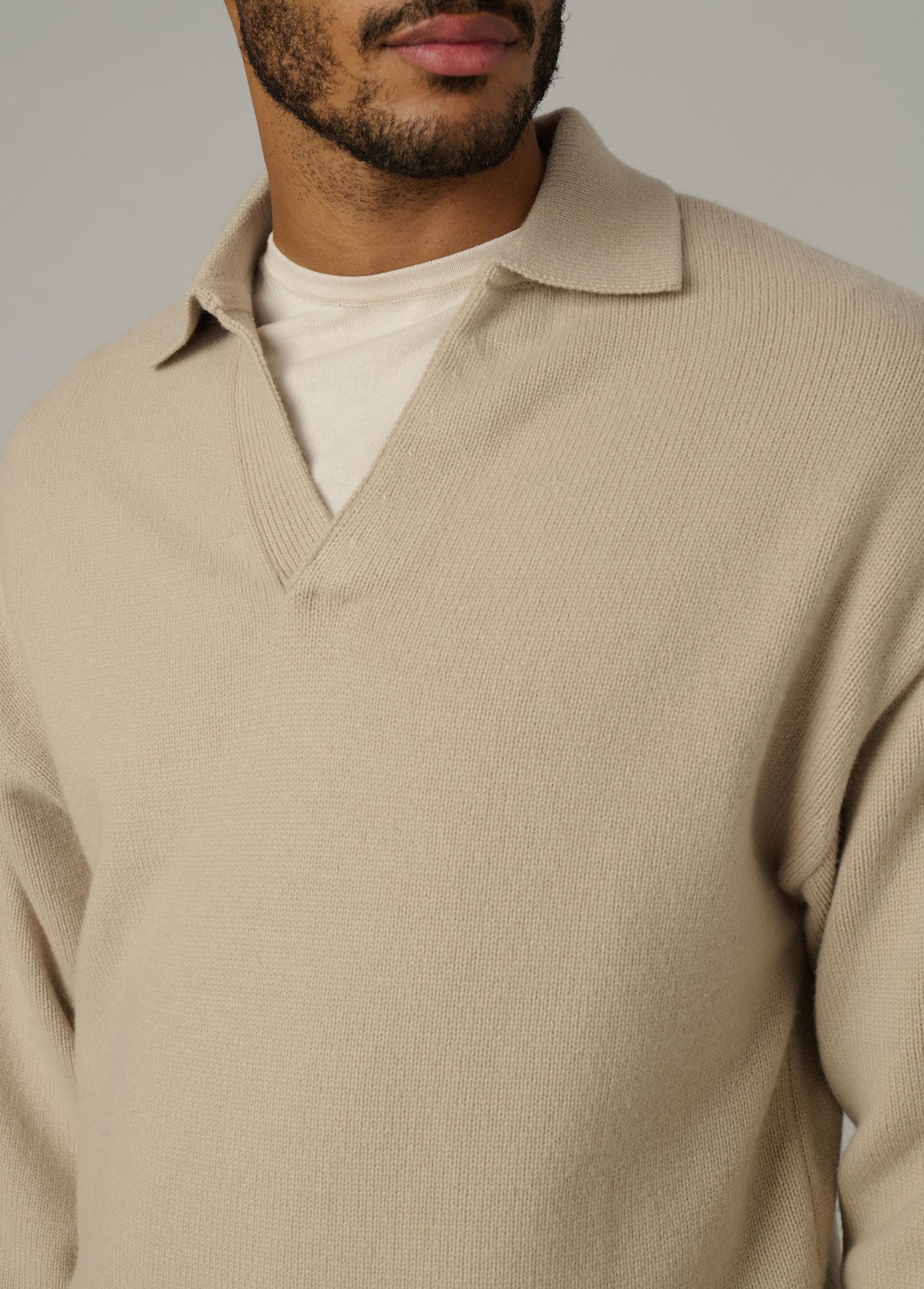 Joe's Jeans Sale RELAXED POLO SWEATER Simply Taupe