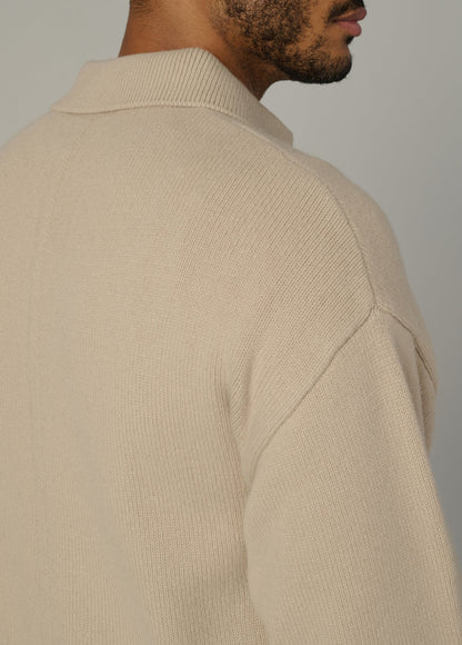 Joe's Jeans Sale RELAXED POLO SWEATER Simply Taupe