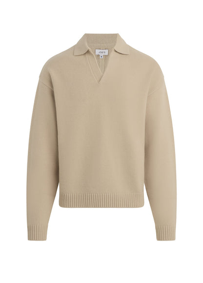 Joe's Jeans Sale RELAXED POLO SWEATER Simply Taupe