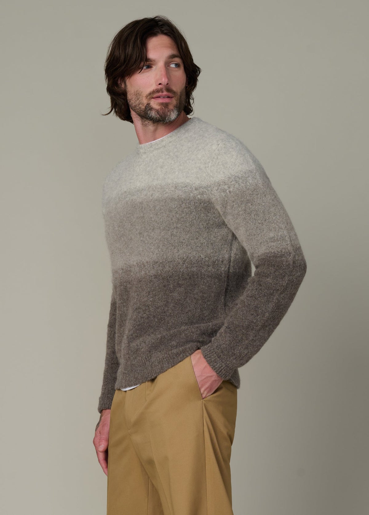 Joe's Jeans Sale OMBRE STRIPED CREW NECK Autumn Shades