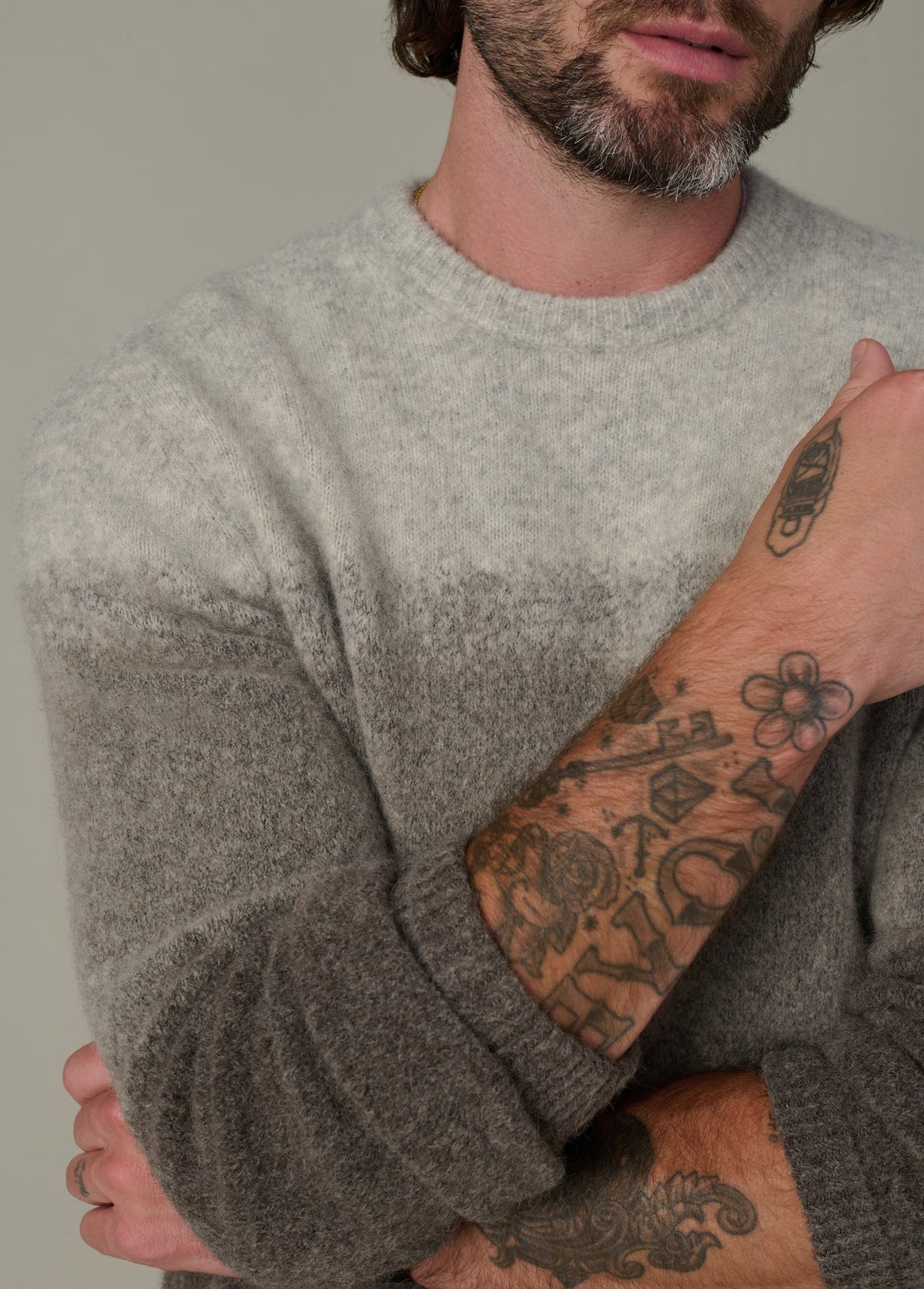Joe's Jeans Sale OMBRE STRIPED CREW NECK Autumn Shades