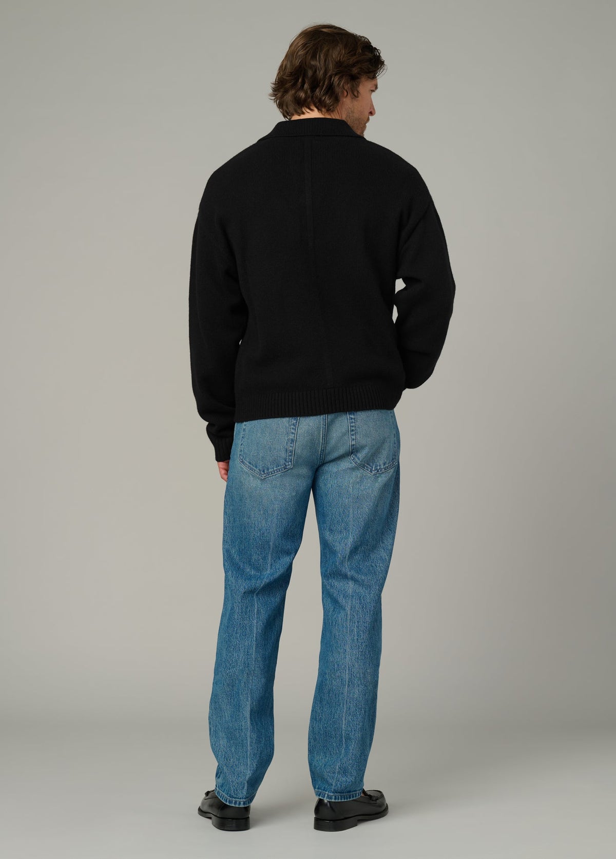 Joe's Jeans Sale RELAXED POLO SWEATER Black